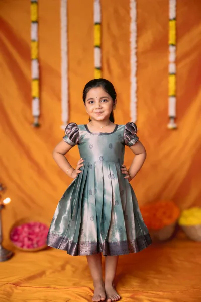 Yamini Turquoise Blue Frock Mini